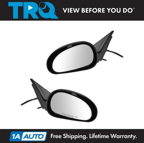 TRQ Power Side View Mirrors Textured Left & Right Pair for 99-04 Ford Mustang