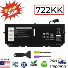 722KK Battery For Dell XPS 13 9310 9300 9380 2020 13.4" Series P117G002 52Wh