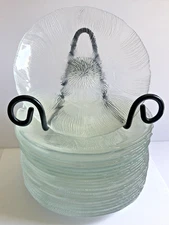 Vtg Arcoroc Fluer Clear Glass Salad Plate 7.5" Petals 22 Available Sold Separate