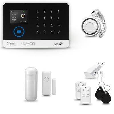 HXA003 Alarmanlage Haus WiFi + GSM 4G mit Sirene, Bewegungssensor, Fensteralarm