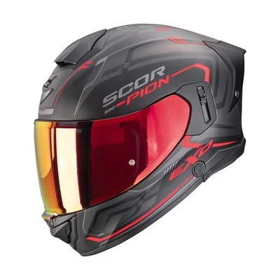 Casque De Moto Scorpion EXO-530 Air Slope (Noir Mat/Rouge) Taille: M (57) - Photo 1/4