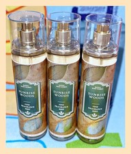 Bath Body Works Sunrise Woods 8 fl oz Fine Fragrance Mist Spray x3
