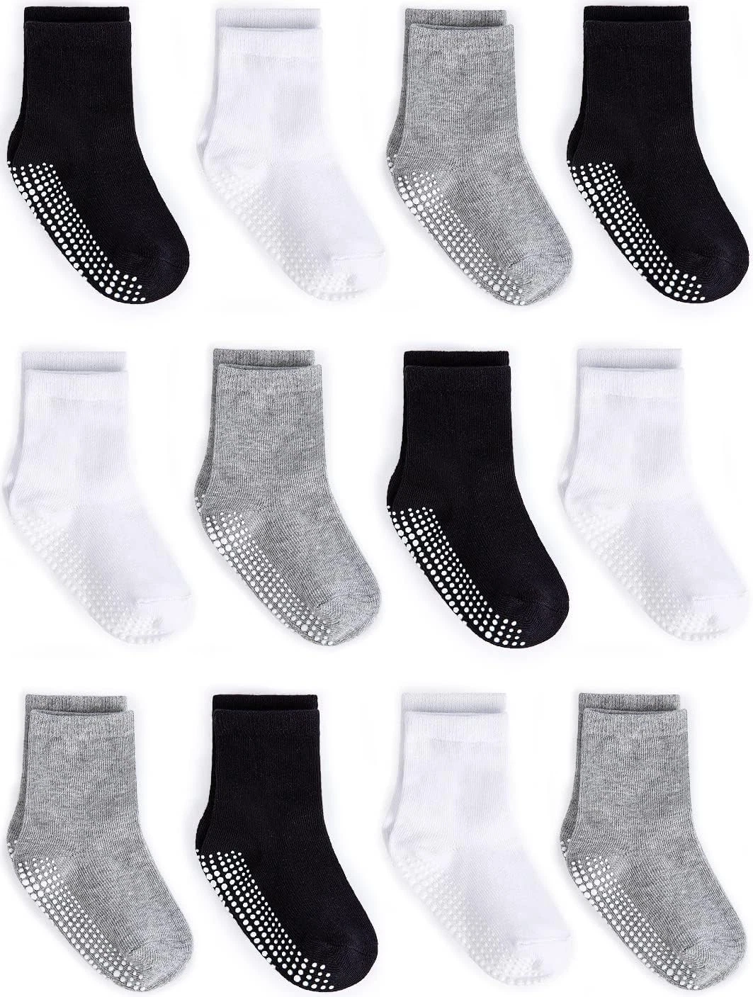 ZAPLES Baby Non Slip Grip Crew Socks with anti Skid Soles for Infants Toddlers K
Opens in a new wind