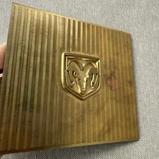 Brass Letterpress Custom Leather Stamp Logo Dodge Ram Head 5 X 5.5”
