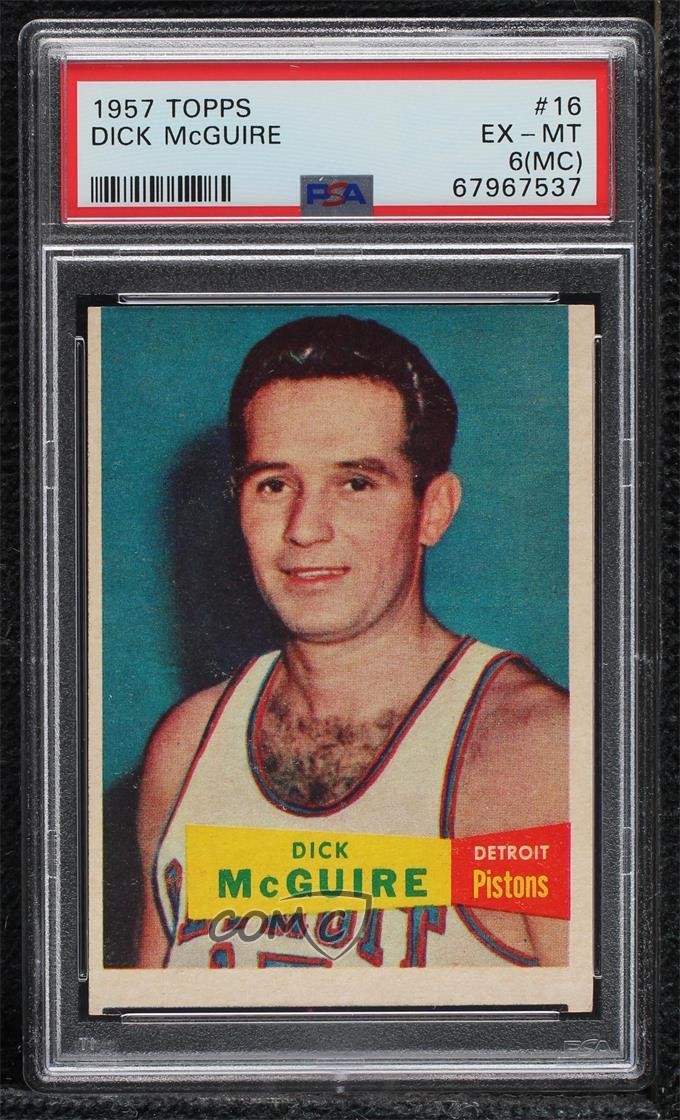 1957-58 Topps Dick McGuire #16 PSA 6 HOF 0wb1