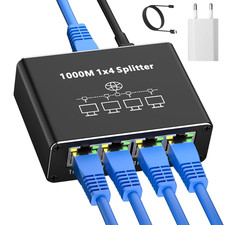 Switch Ethernet 4 Porte 1000Mbps Switch LAN RJ45 1 a 4 Sdoppiatore Ethernet Giga