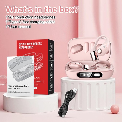 2B2C Open Ear Earbuds, Bluetooth 5.3 Wireless Air Conduction Headphones with ... - Picture 7 of 7