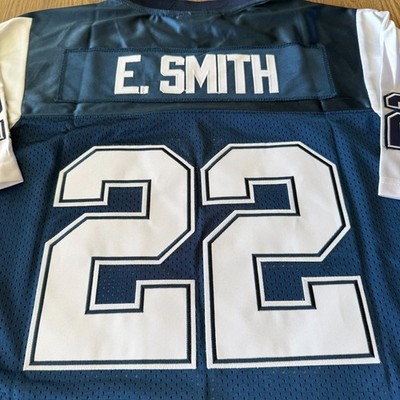 Men's Emmitt Smith #22 Dallas Cowboys Throwback Blue Jersey NWT