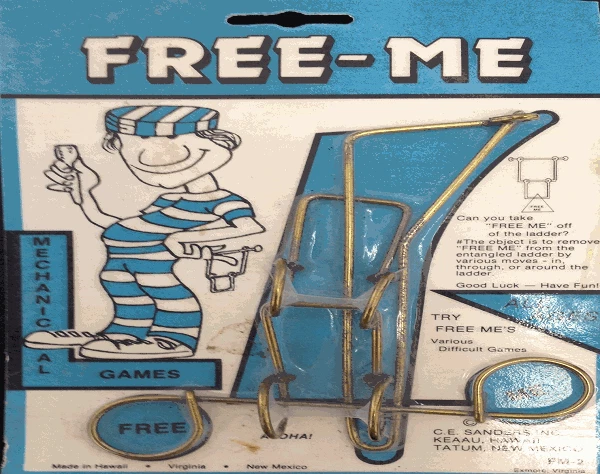 Rompecabezas mecánico de alambre de latón macizo de FreeMe Foto 3 de 4