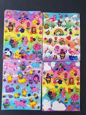 Vintage Lisa Frank Easter Stickers 4 Sheets S232, S233, S235 B