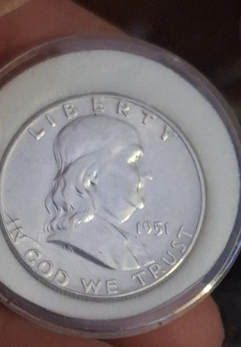 1951 BEN FRANKLIN PROOF SILVER HALF DOLLAR, GREAT EYE APPEAL, SHARP DETAILS COIN