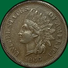 1866 Indian Head Cent Choice Extremely Fine XF+/AU Coin #41593