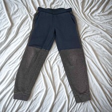 Tek Gear Boys Jogger Sweatpants M Gray Blue Fleece Cuffed Athletic Flawed