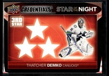 2021-22 Upper Deck Credentials Stars of the Night - Third Star Thatcher Demko