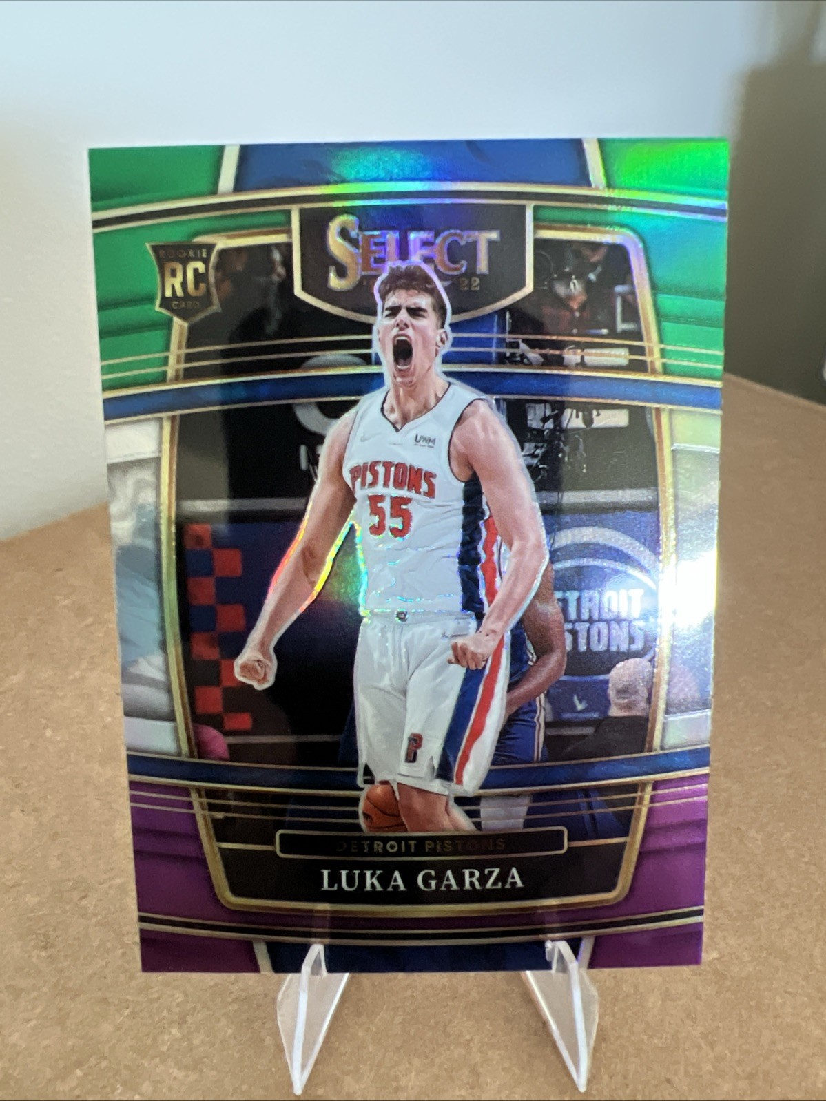 2021-22 Panini Select - Concourse Luka Garza #22 Green White Purple Prizm (RC)