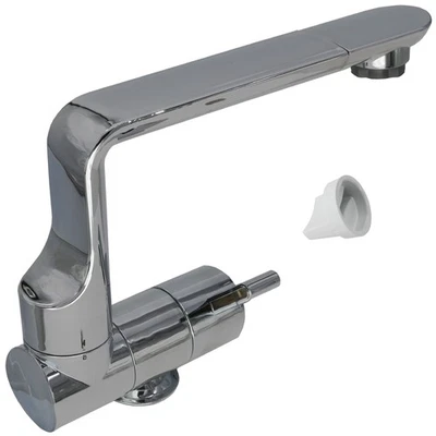 Wasserhahn Kaltwasser Arona Wohnmobil Wohnwagen Caravan Camping + Schalter chrom - Bild 1 von 4