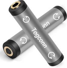 1/8 Inch 3.5Mm TRS Auxiliary Audio Coupler 2Pack,1/8" 3.5Mm 3-Pole TRS Stereo Au
