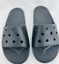 Crocs Iconic Comfort Classic Slides Slip On Black Unisex Men's 6 Woman's 8