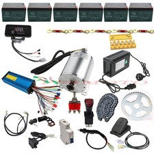 72V 3000W Brushless Electric Motor 4.10-6 Wheel for E-Bike Go Kart Golf Cart ATV