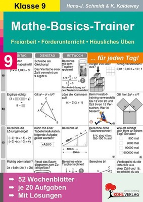 Mathe-Basics-Trainer / 9. Schuljahr Grundlagentraining für jeden Tag! | 56 S.