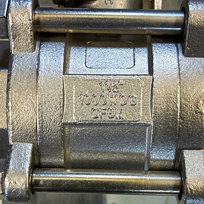 K Ball Valves CF8M Stainless Steel Manual Ball Valve 1-1/2 in NPT 1000 WOG