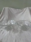 Vintage PYREX 323 And 325 Clear Glass Mixing Bowl 1.5L + 2.5L Made USA Lot Of 2