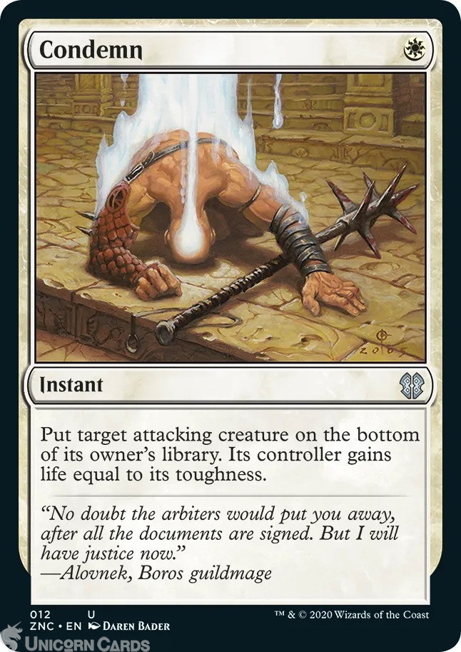 Condemn : Mint MTG Card : Zendikar Rising Commander Decks