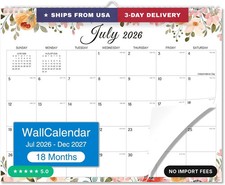 2026-2027 Wall Calendar - 18 Months Wall Calendar 2026-2027 with Thick Paper, Ju