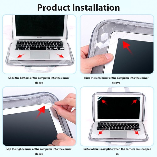 Laptop Bag Liner Bag Handbag Suitable for M1 M2 13 14 15.6 Inch Macbook Air Pro - Afbeelding 9 van 24