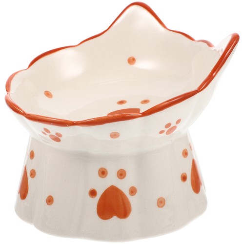 Prevent Overturning Food Bowl Kitten Cat Water Dish High Elevated - Picture 9 of 12