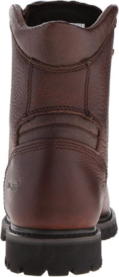 Men's 8in Heavy Duty Waterproof Grain Tumbled Leather Work Boots, Brown - PU ...