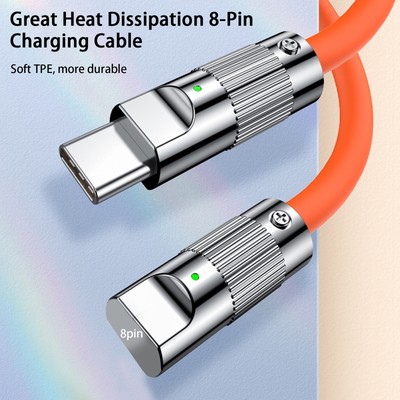 Data Cord Stable Output Data Transfer Great Heat Dissipation 8-pin Charging