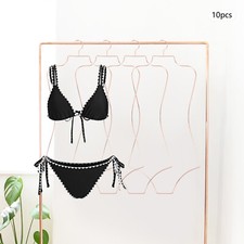 Rose Gold 10-Pack Body Shape Display Hangers for Swimwear and Lingerie