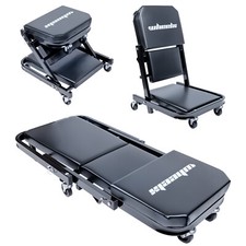 3 In 1 40 Car Foldable Rolling Garage Mechanic Creeper Roller Seat Work Stool