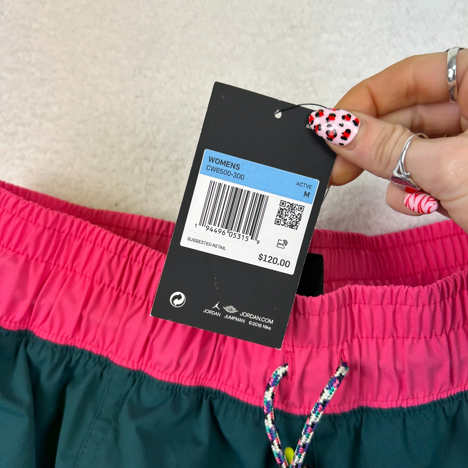 Jordan Pants Womens Medium CW6500-300 Air Jordan Retro Track Colorblock thumbnail 3