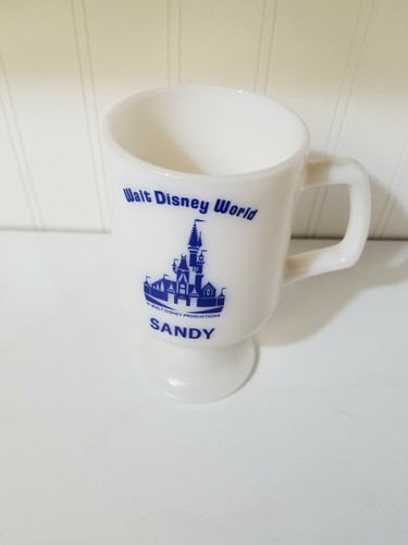 Taza de café (arena) vintage de vidrio de leche de recuerdo de Walt Disney World - Imagen 2 de 6