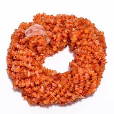 Natural Carnelian Gemstone Fancy Shape Uncut Beads 5X4 8X6 mm Strand 34" UCE-202