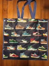 HomeGoods Large Shopping Tote Bag SNEAKERS 👟 Reusable Eco Friendly