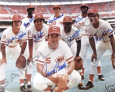 THE BIG RED MACHINE SIGNED AUTO BENCH CONCEPCION PETE ROSE 8x10 PHOTO REPRINT