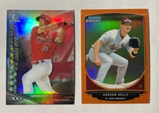 Carson Kelly 2013 Bowman Chrome Orange Refractor 20/25 SP RC + 2017 Rookie LOT
