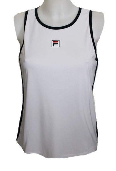T) Damen Top Tank Tanktop Tennis Sport Fila Ava Weiss Blau Rot Gr. 38 / M Neu-image