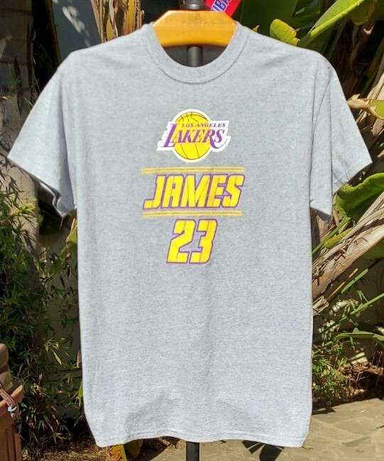 LeBron James FOCUS Tシャツ グレー NWT LEBRON JAMES LA LAKERS NBA 🏀 Men's Light Gray T-Shirt