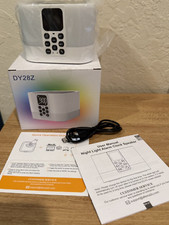 Mini Night Light Bluetooth Speaker Multi Color Changing Alarm Clock White Noise