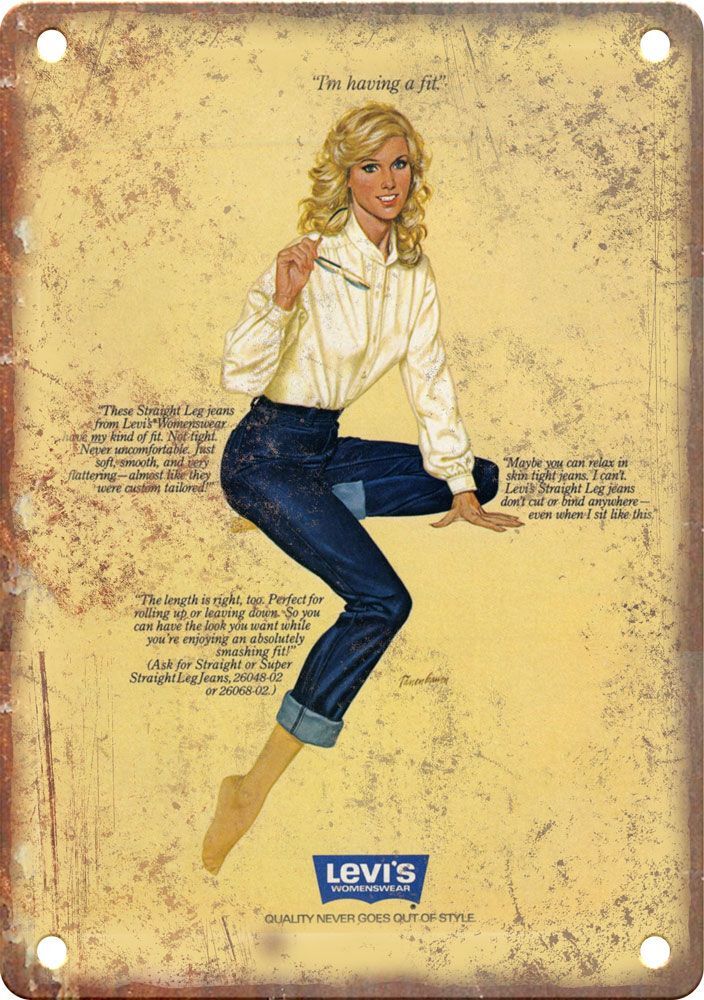 Levis Denim Jeans Vintage Magazine Ad 12
