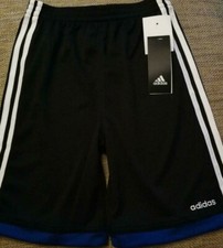 Adidas - Boy's Black/Blue Athletic Shorts Toddler