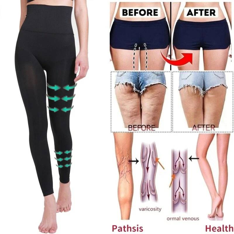 High Waist Anti Cellulite Compression Leggings Body Shaper Tummy Control  Pants