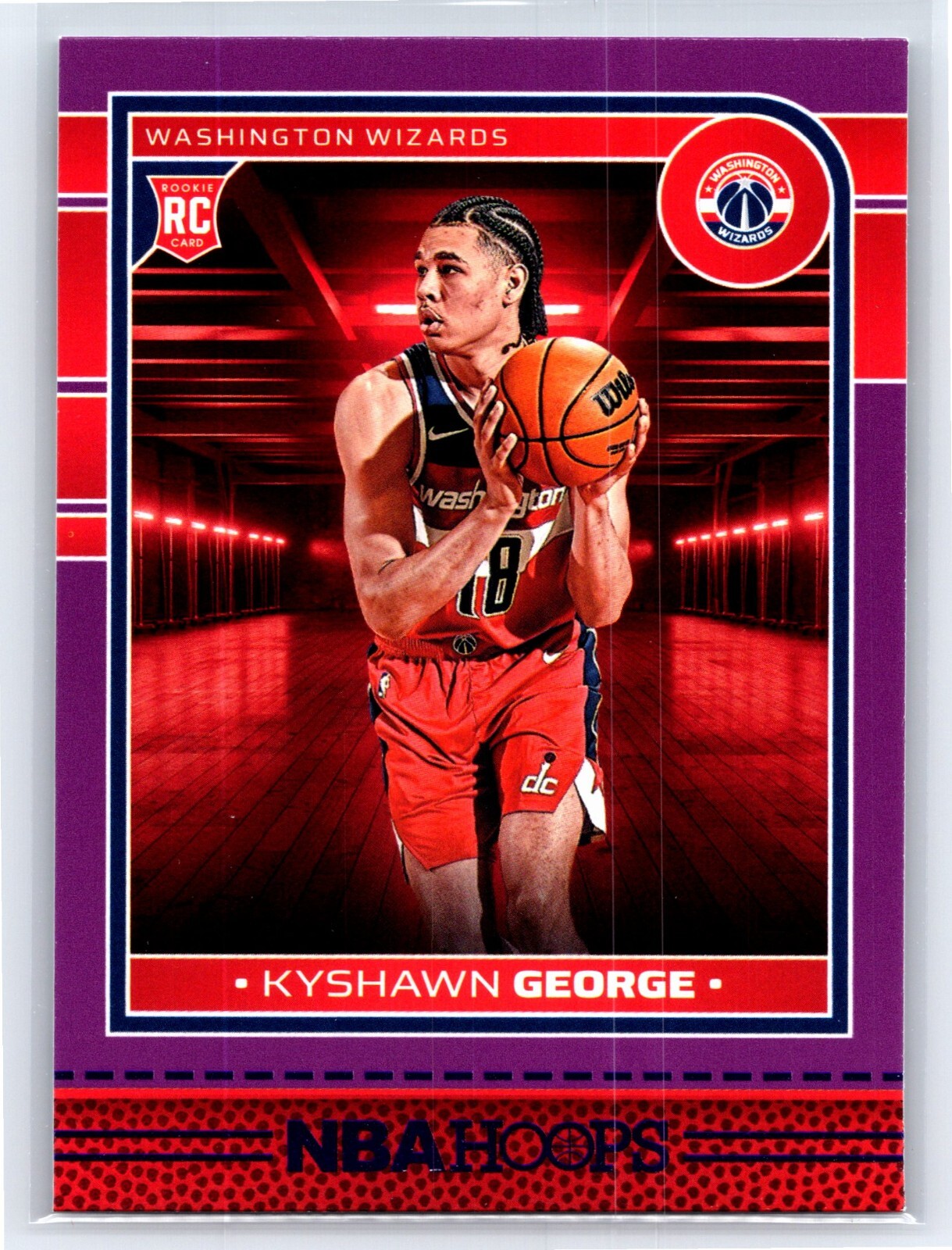 2024-25 Panini Nba Hoops - Rookies Kyshawn George #254 (RC) Purple