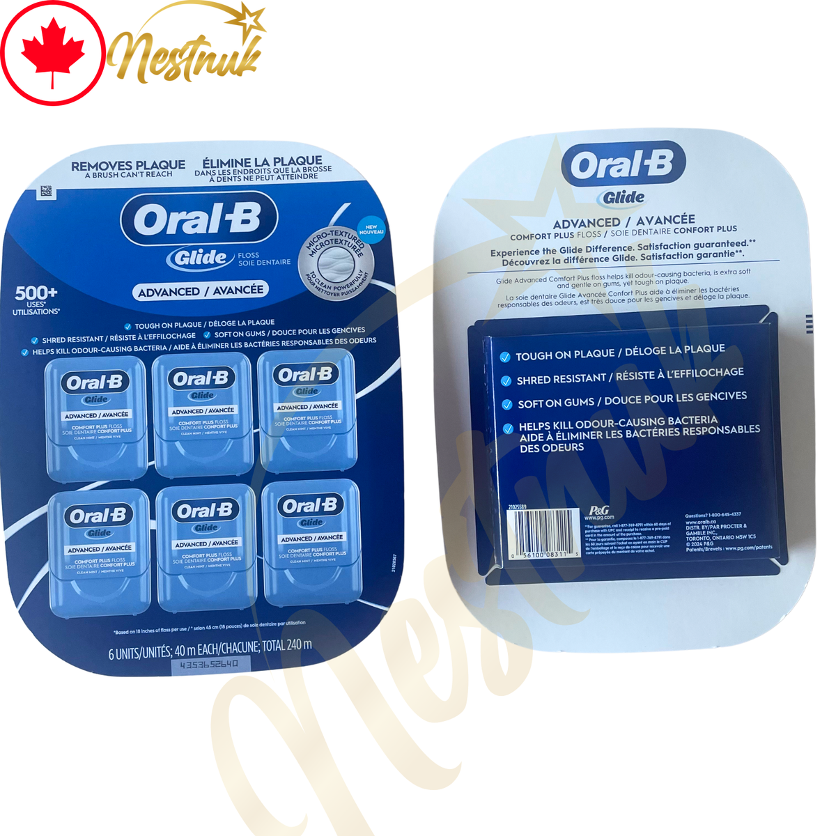 Oral-B Glide Advanced Multi-Protection Floss | 6 x 40m (44yd) | 2