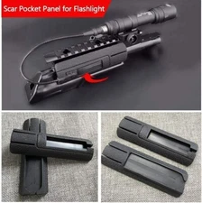 2 Pcs Tactical Flashlight Tape Switch Plate Mount Kit Pressure Mount for PEQ