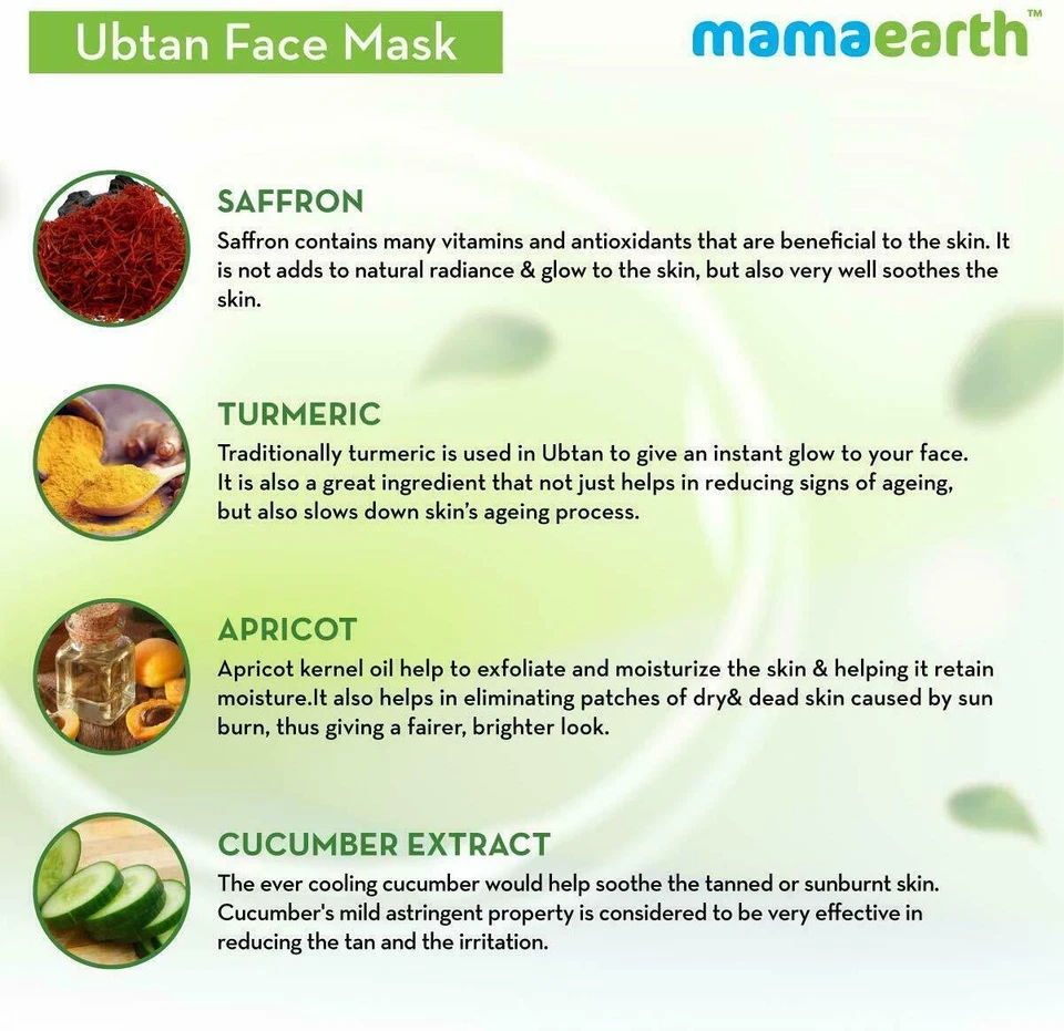 Mamaearth Ubtan Face Pack Mask for Fairness, Tanning & Glowing Skin 100ml .. - Image 4 of 4
